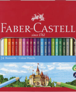 Faber Castell FC-115824 Kleurpotlood Faber-Castell Castle Zeskantig Metalen Etui Met 24 Stuks
