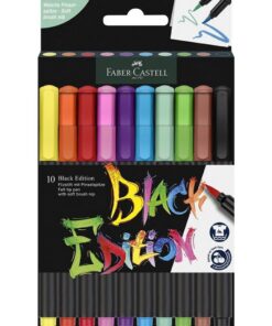 Faber Castell FC-116451 Black Edition Brushpennen 10 Stuks