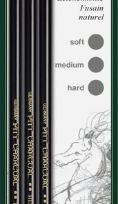 Faber Castell FC-117498 Houtskool Pitt Monochrome 3 Stuks