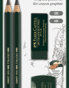 Faber Castell FC-119398 Potloodset Faber-Castell 9000 Jumbo 2B