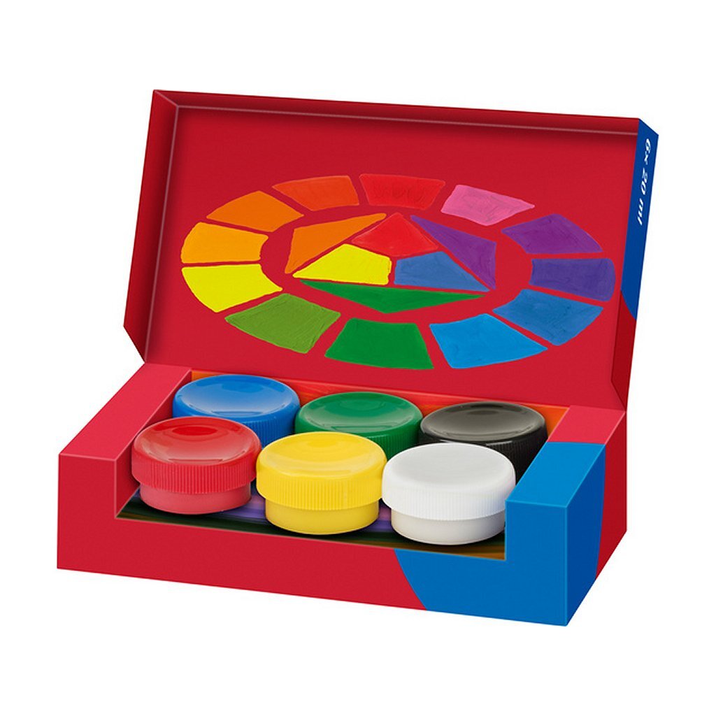 Faber Castell FC-121040 Tempera-Gouache Verf 6 Kleuren - Image 2