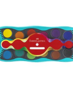 Faber Castell FC-125003 Waterverfdoos 12 Kleuren + 1 Tube Verf Wit