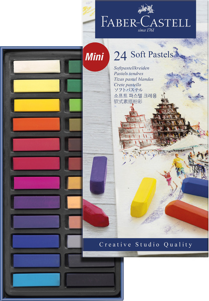 Faber Castell FC-128224 Pastelkrijt Halve Lengte Etui à 24 Stuks - Image 2
