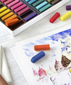 Alternative view of Faber Castell FC-128272 Pastelkrijt Halve Lengte Etui à 72 Stuks