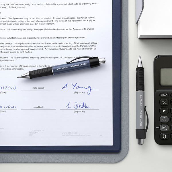 Faber Castell FC-140789 Balpen Faber-Castell Grip Plus Steengrijs - Image 3