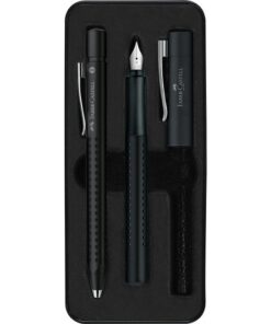 Faber Castell FC-140983 Balpen + Vulpen Grip Zwart In Geschenkbox