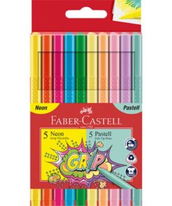 Faber Castell FC-155312 Grip Viltstiften Neon en Pastel 10 Stuks