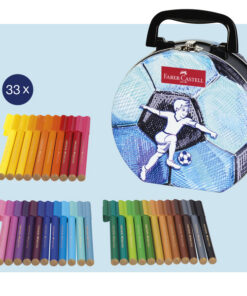 Faber Castell FC-155538 Viltstift Faber-Castell Connector Koffer "voetbal" 33 Stuks