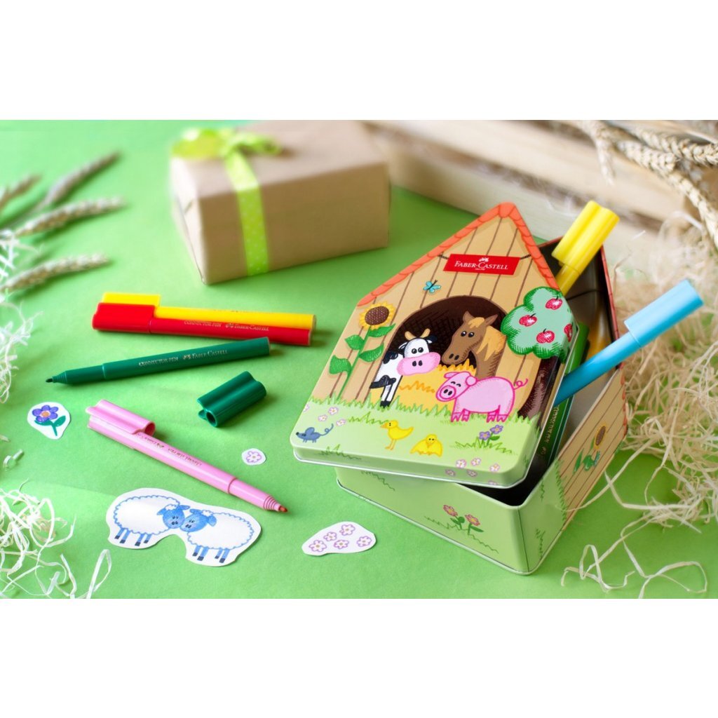 Faber Castell FC-155539 Viltstift Connector Boerderij 18 Stuks - Image 2