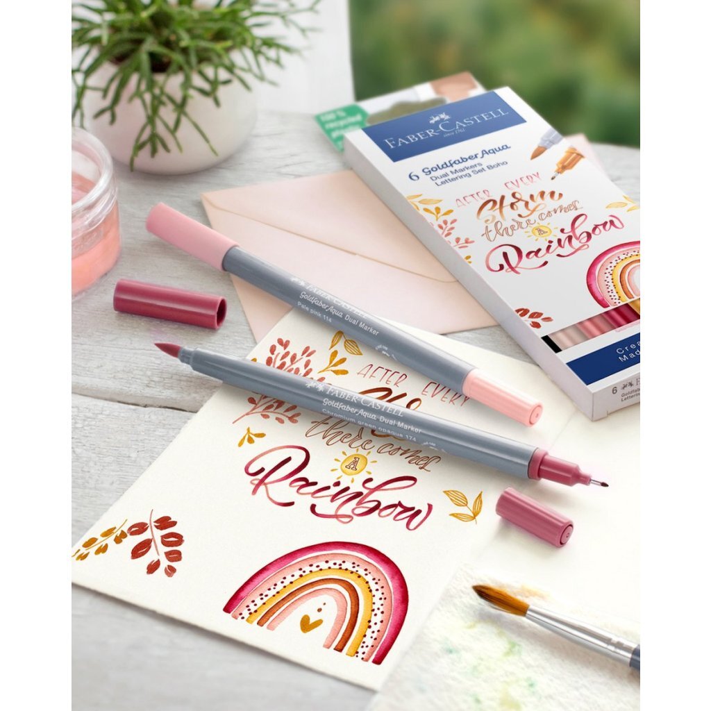 Faber Castell FC-164518 Duo Aquarelmarker Goldfaber BoHo 6 Stuks - Image 4