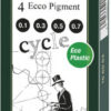 Faber Castell FC-166004 Tekenpen Ecco Pigment 4-delig Etui