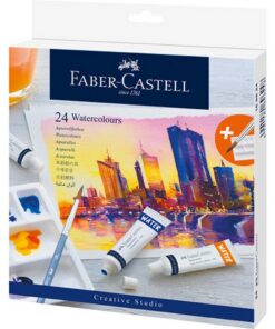Faber Castell FC-169624 Aquarelverf 24 Tubes + Mengpalet en Penseel