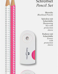 Faber Castell FC-218495 Schrijfset Faber-Castell Sparkle Wit/roze