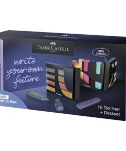 Faber Castell FC-254603 Tekstmarkers Deskset 4xNeon/4xPastel/8xMetallic