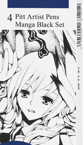Faber Castell FC-267121 Tekenstift Pitt Artist Pen Manga 4-delig Etui Zwart