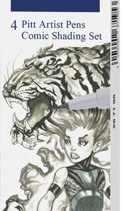 Faber Castell FC-267195 Tekenstift Faber-Castell Pitt Artist Pen Comic 4-delige Etui