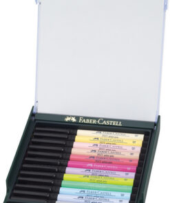Faber Castell FC-267420 Tekenstift Faber-Castell Pitt Artist Pen Brush Set 12 Stuks Pastel