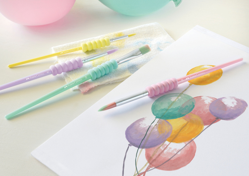 Faber Castell FC-481620 Penselenset Soft Touch 4 Stuks Pastel Kleuren - Image 2
