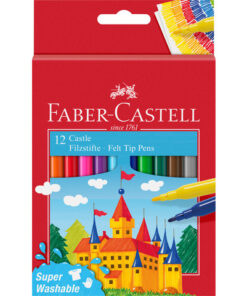 Faber Castell FC-554201 Viltstift 12 Stuks Uitwasbaar Karton Etui