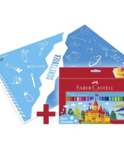 Faber Castell FC-554204-A Viltstiften 50 Stuks + A3 Kangaro Schetsboek 40 Vel