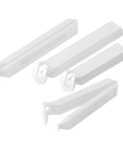 Fackelmann Basic Vershoudklem 11 en 8 cm Wit 4 Stuks