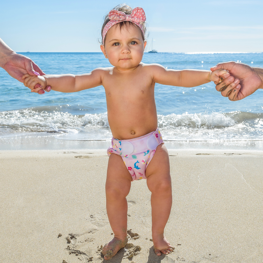 Freds Swim Academy Wasbare Zwemluier Zeemeermin Maat 1 4-9 kg Roze - Image 5