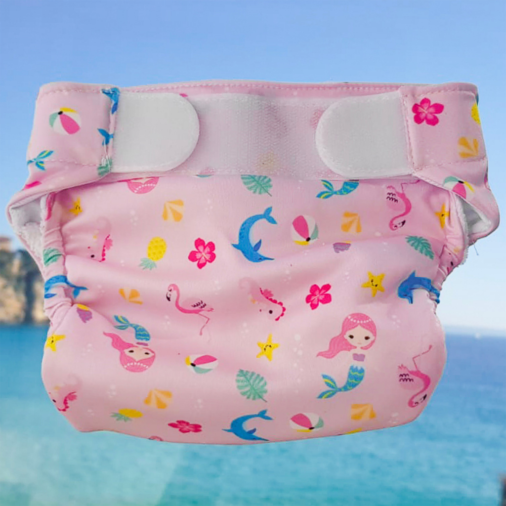 Freds Swim Academy Wasbare Zwemluier Zeemeermin Maat 2 9-16 kg Roze - Image 5