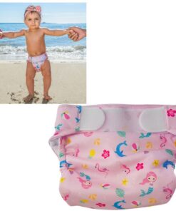 Freds Swim Academy Wasbare Zwemluier Zeemeermin Maat 2 9-16 kg Roze