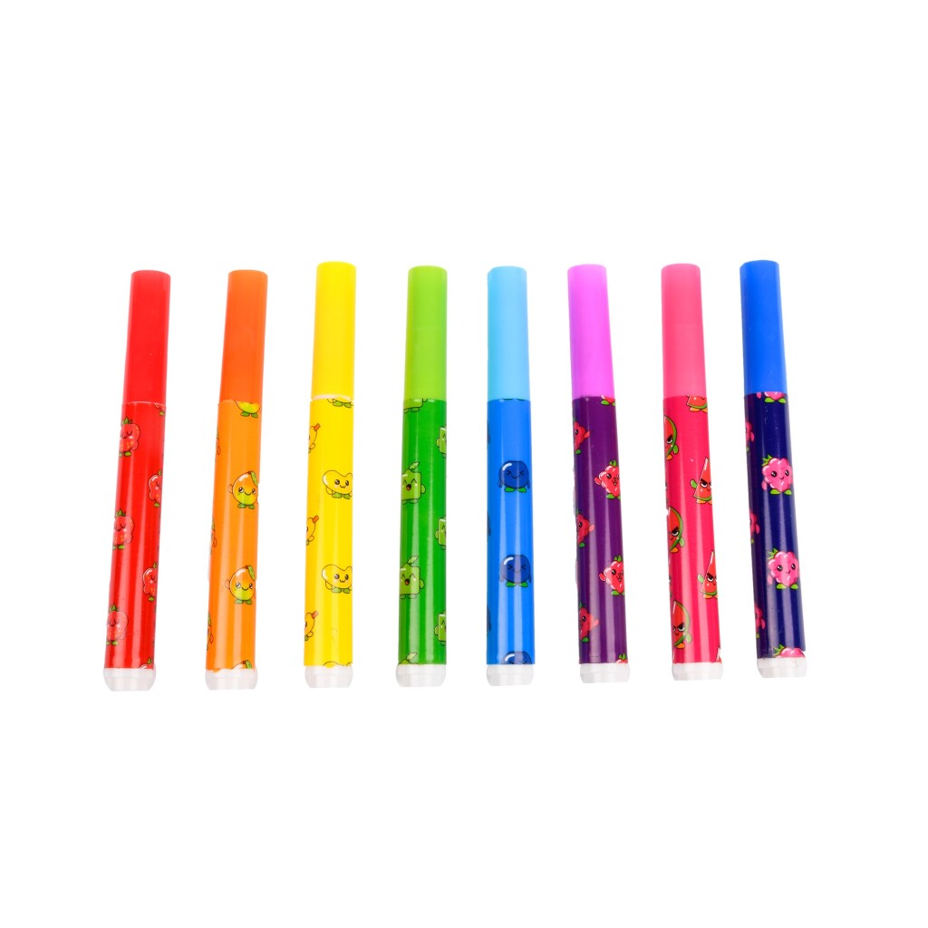 Fruitysquad Stiften met Brede Punt met Geur 8 Stuks - Image 2