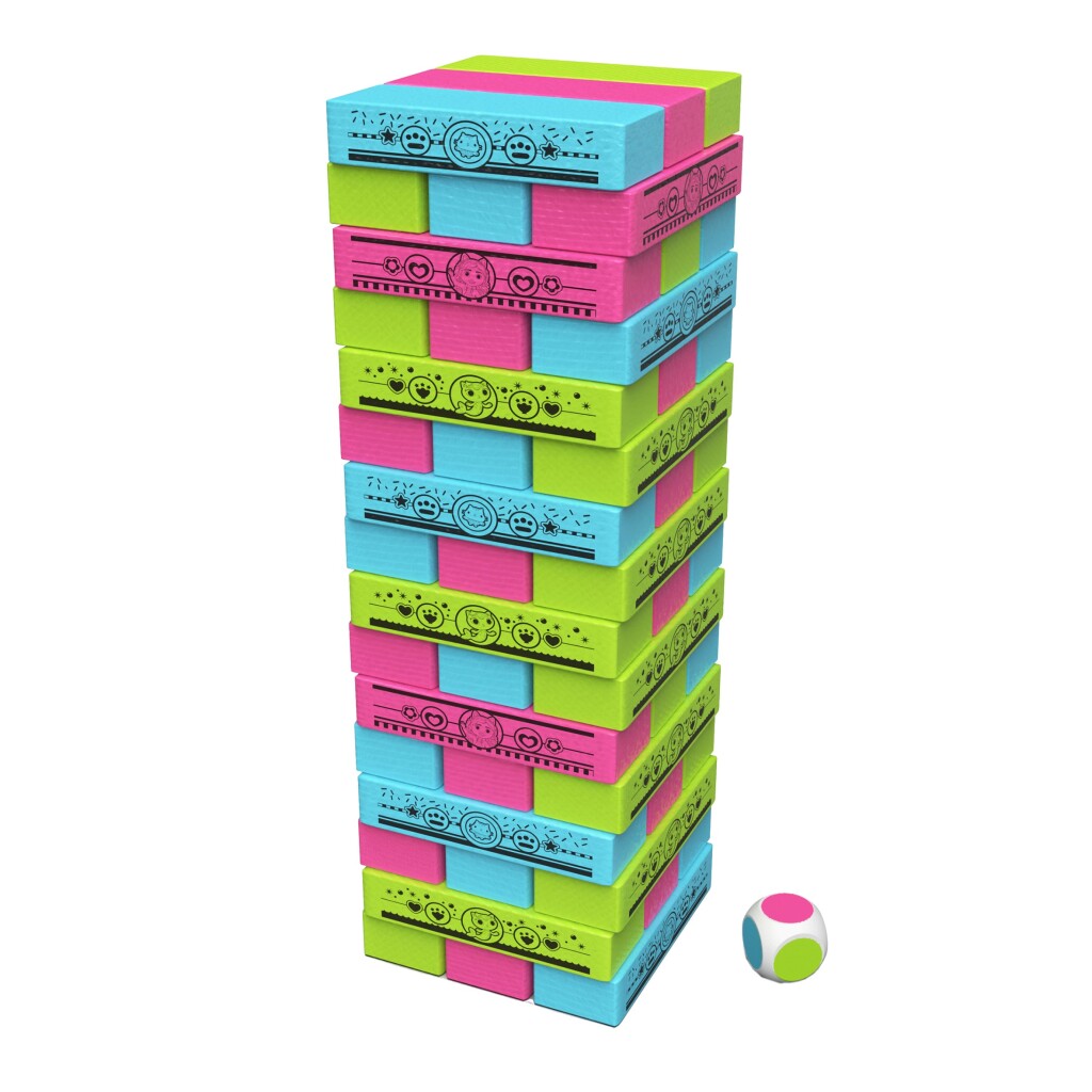 Gabby's Dollhouse Jumbling Tower Blokkentoren Spel met 48 Houten Blokjes - Image 2
