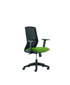 Geen Merk LF-2011603 Bureaustoel Linea Tekna 01 Zwart/groen Met 2D Armleuning