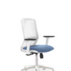 Geen Merk LF-2021525 Bureaustoel Linea Tekna White 01 L.blauw/wit Met 3D Armleuning
