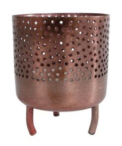 Gifts Amsterdam Metalen Theelichthouder Luca 10x8 cm Koper