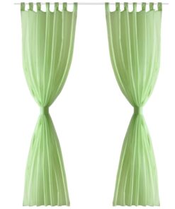 Gordijn Appelgroen 140x175 cm (2 stuks)