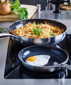 Alternative view of GreenPan Geneva Koekenpan 28 cm RVS/Zwart