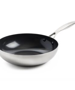 GreenPan Geneva Wokpan 28 cm RVS/Zwart