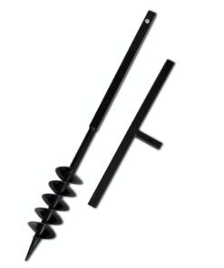 Grondboor met handvat en schroefkop (dubbele schroef) 100 mm (zwart)