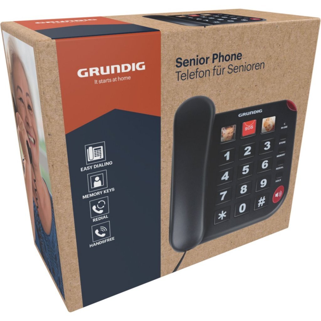 Grundig Senioren Telefoon Zwart - Image 3