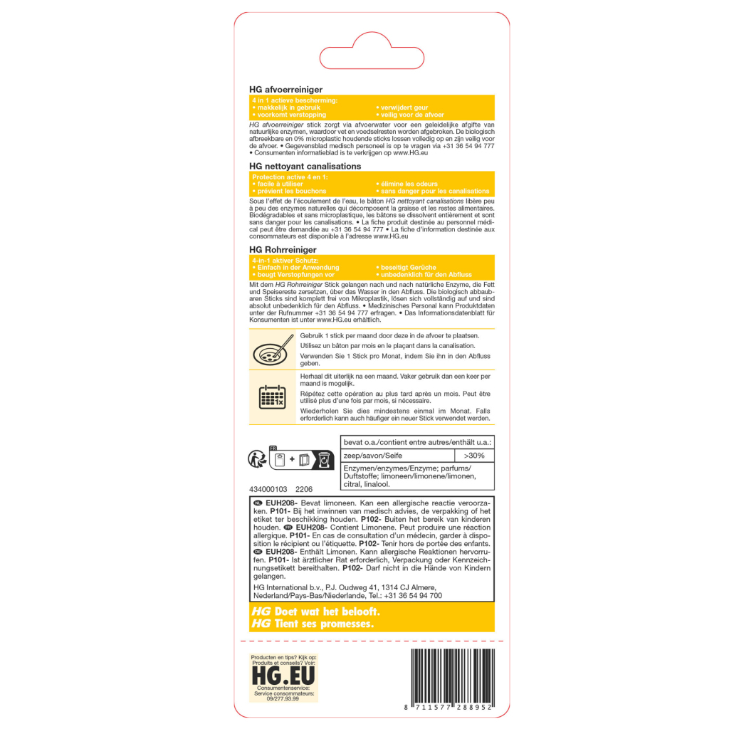 HG Afvoer Reinigingssticks 6 Stuks - Image 2