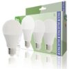 HQ HQLE27A603P02 Led Lamp  3 stuks  E27 A60 9 W 806 Lm 2700 K