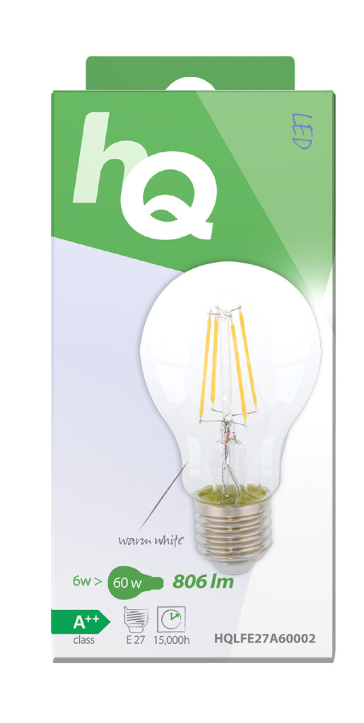 HQ HQLFE27A60002 Led Retro Filament Lamp E27 A60 6 W 806 Lm 2700 K - Image 4