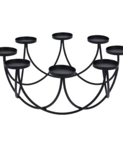 H&S Collection Kandelaar voor 8 Kaarsen 30x12 cm Dia Black