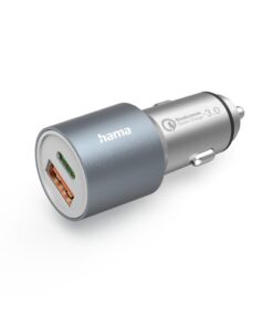 Hama Auto-snellader 1x USB-C PD 1x USB-A QC 38 W Metaal