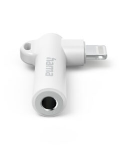 Hama Aux-Adapter 90&deg; Hoekstekker Lightning Wit