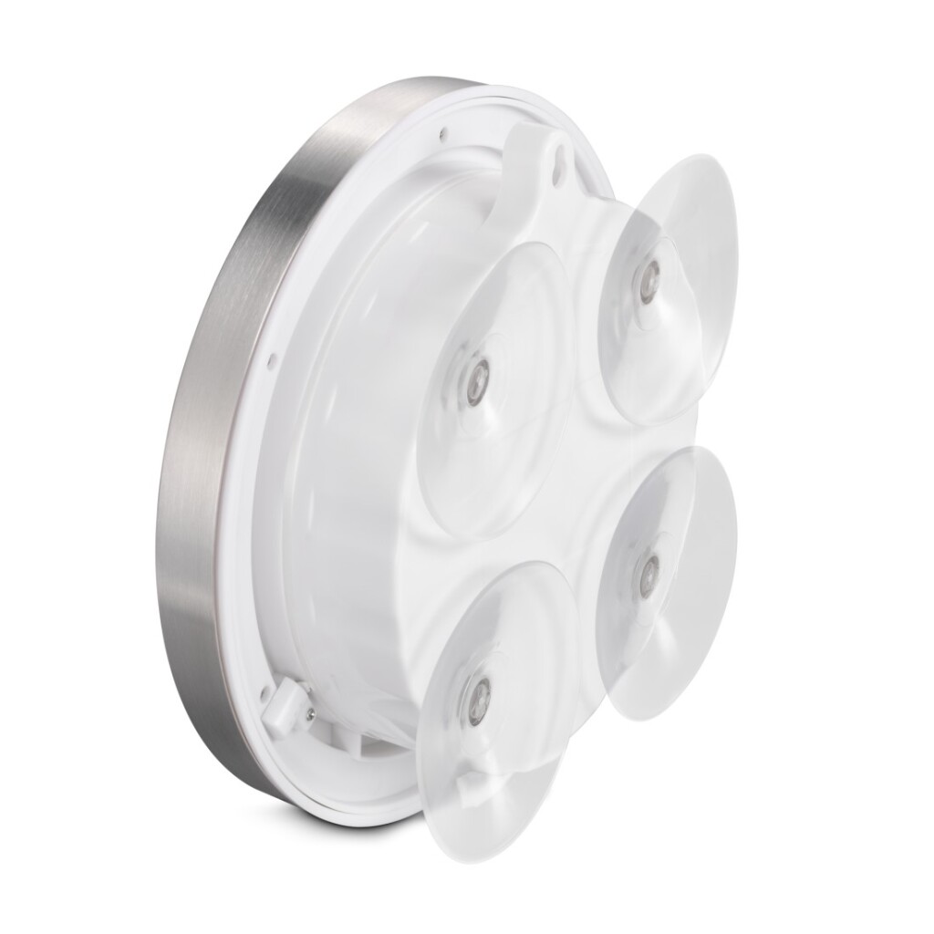 Hama Badkamerklok Mauritius met Thermometer Tikt Niet 17 cm RVS/Wit - Image 3