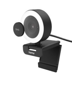 Hama C-850 Pro QHD Webcam + Ringlamp + Afstandsbediening Zwart