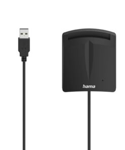 Alternative view of Hama Chipkaartlezer Single voor Smartcards/ID-kaarten met USB-C Adapter Zwart