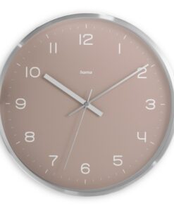 Hama DCF Wandklok Fidschi Tikt Niet 30 cm Aluminium/Roze