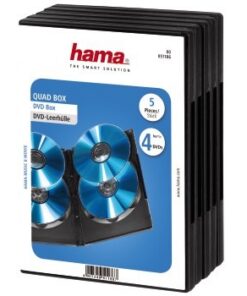 Hama DVD Quad Box 4DVD Zwart 5Pak