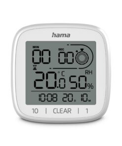 Hama Digitale Badkamerklok Cyprus + Zuignap Wit